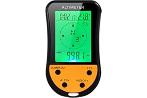 Altimeter,XIXIAN Electronic Digital Altimeter 8 in 1 Multifunction LCD Backlight Mini Altimeter Barometer Compass Thermometer