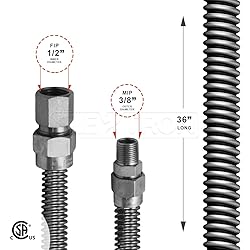 Highcraft GUHD-TT38-36G Gas Line Hose 1/2'' O.D. x
