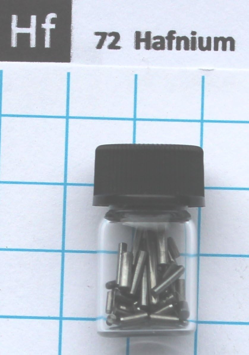 5 Gram 99.2% Hafnium Metal Mini Rods In Glass Vial - Element 72 Sample