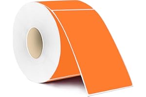 Yegawen Colored Labels Stickers 3 x 5 Inch, Removable Rectangular Moving Labels, Large Color Coding Labels Moving Stickers- 250 Pack/Orange