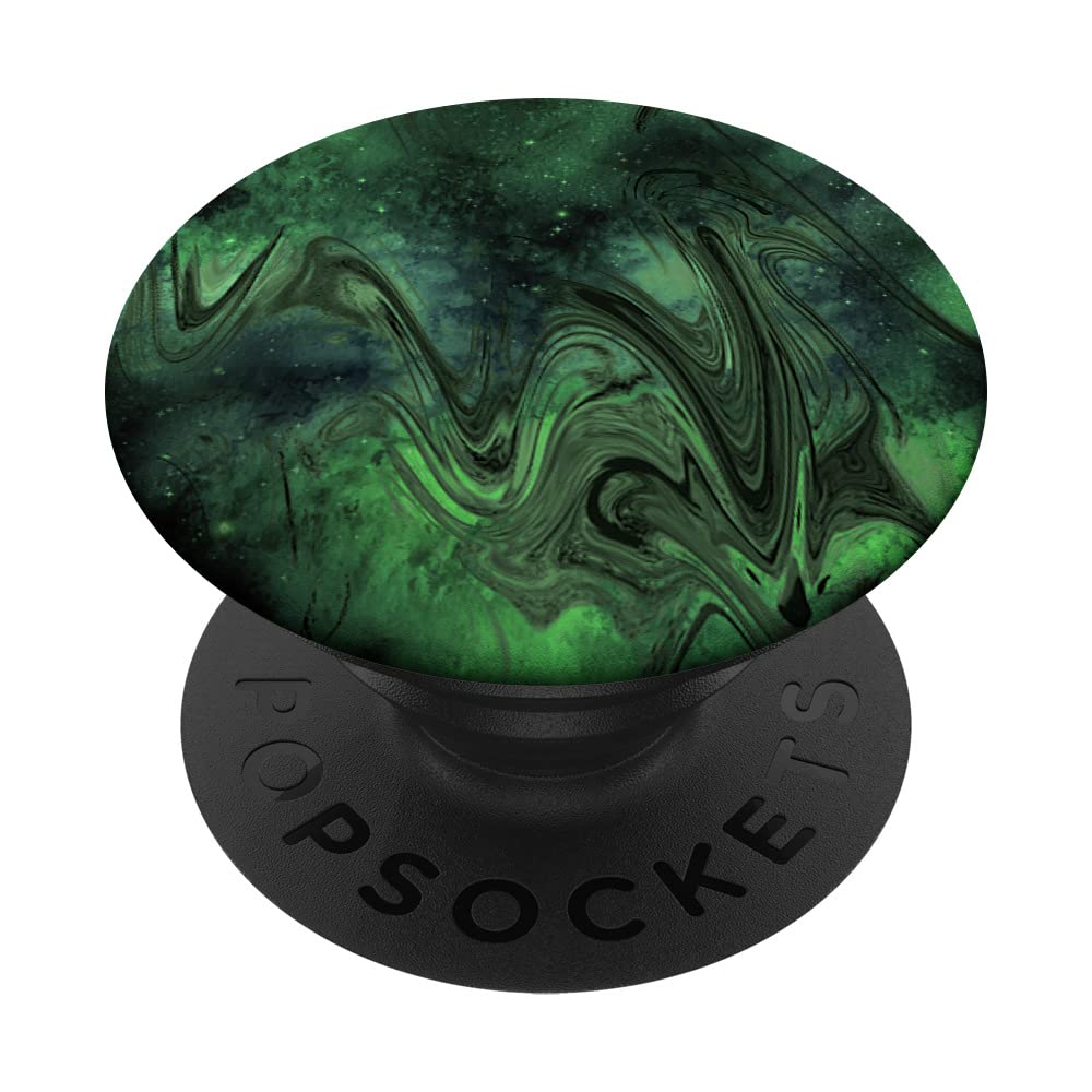 Trendy Green Galactic Space Illusion Psychedelic Swirl PopSockets Swappable PopGrip