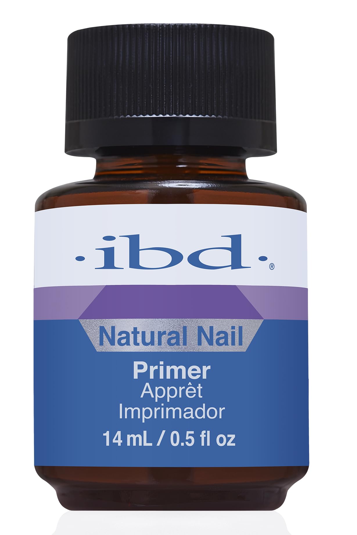 IBD Natural Nail Primer, 1 x 14 ml (1 pack) - MADE IN USA - Premium acid-free degreaser for natural nails - Adhesion promoter for gel & acrylic - Prevents lifting