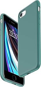Danbey Silicone Case for iPhone SE Case 2020, for iPhone 8 Case, for iPhone 7 Case, 4.7-inch, Liquid Silicone, Matte Surface Skin Feeling, Charming Solid Color - Spruce Green
