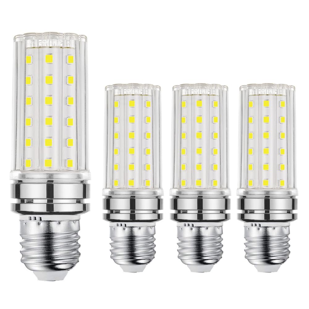 EKSAVE 12W E27 Edison Screw Light Bulbs,Equal to 100 Watt Light Bulbs,1200 Lumens, White 6000K,Not dimmable,Pack of 4