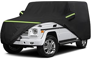 Q QUNSUNUS QUNSUNUS 6 Layer Car Cover for Mercedes Benz G-Class 500 550 650 2004-2025 Waterproof All Weather 210D Windproof for Wagon Car Cover Hail Protection with Zipper