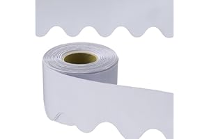 PATIKIL Bulletin Board Border, 65.5 Feet Poster Chalkboard Cork Decoration Trim Scalloped Borders Wall Decor for Classroom Of