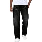 LBDLONGBIDA Men's Baggy Jeans Hip Hop Loose Fit Wide Leg Skater Denim Pants Y2k Streetwear Trousers