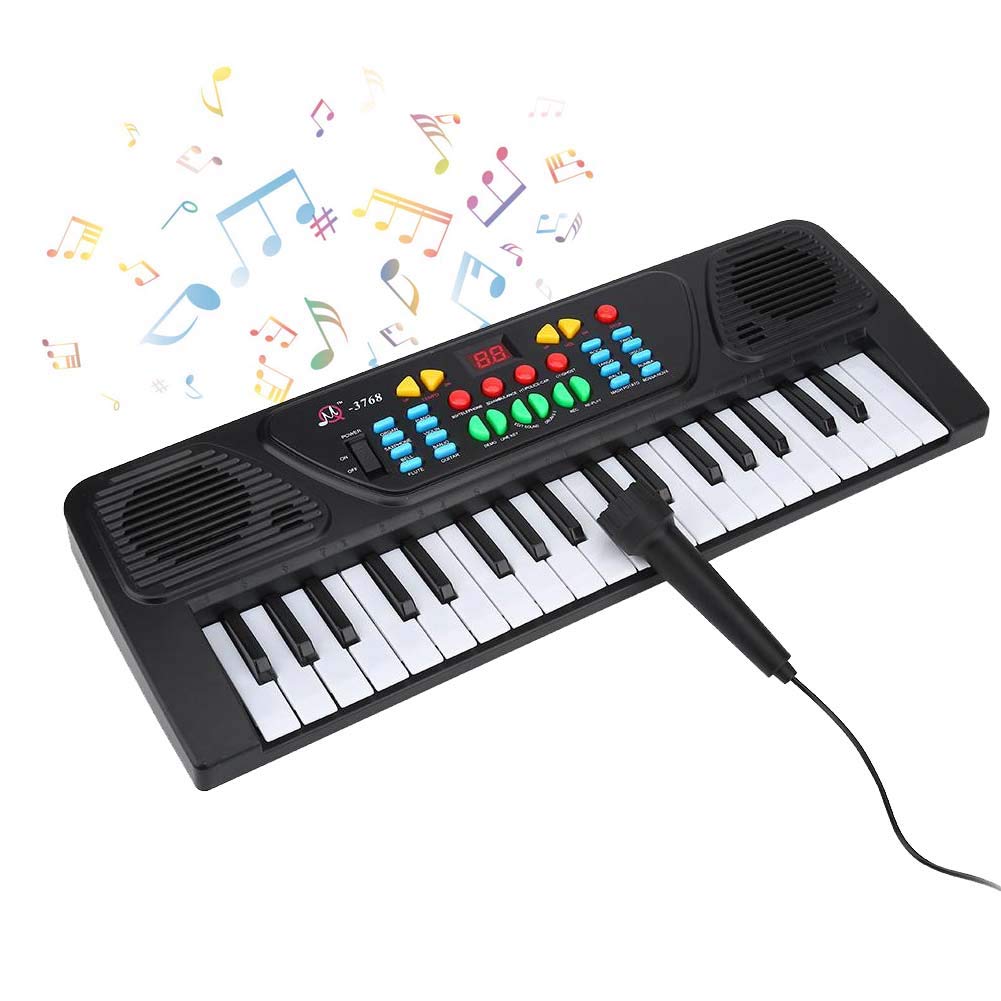 VGEBY Electric Piano, 37Key Electronic Digital Piano/Keyboard Musical Instruments Educational Toy with Microphone for Kids Children Teenagers Beginner Kids Toys