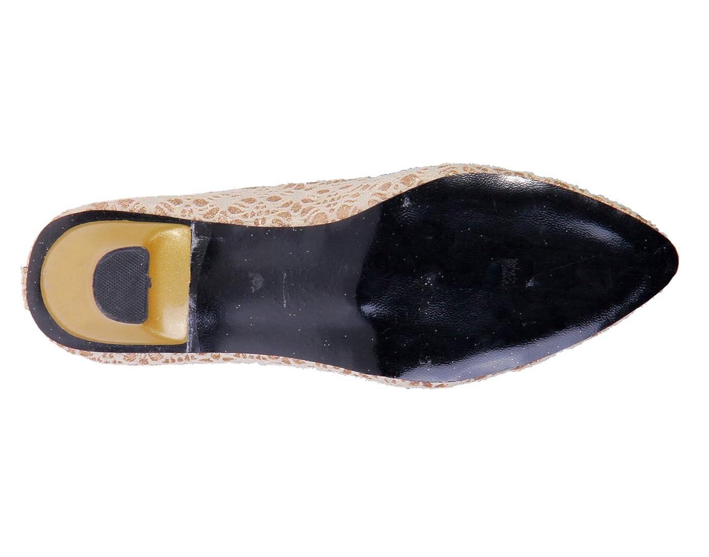 goyal cream dimond cut net heels