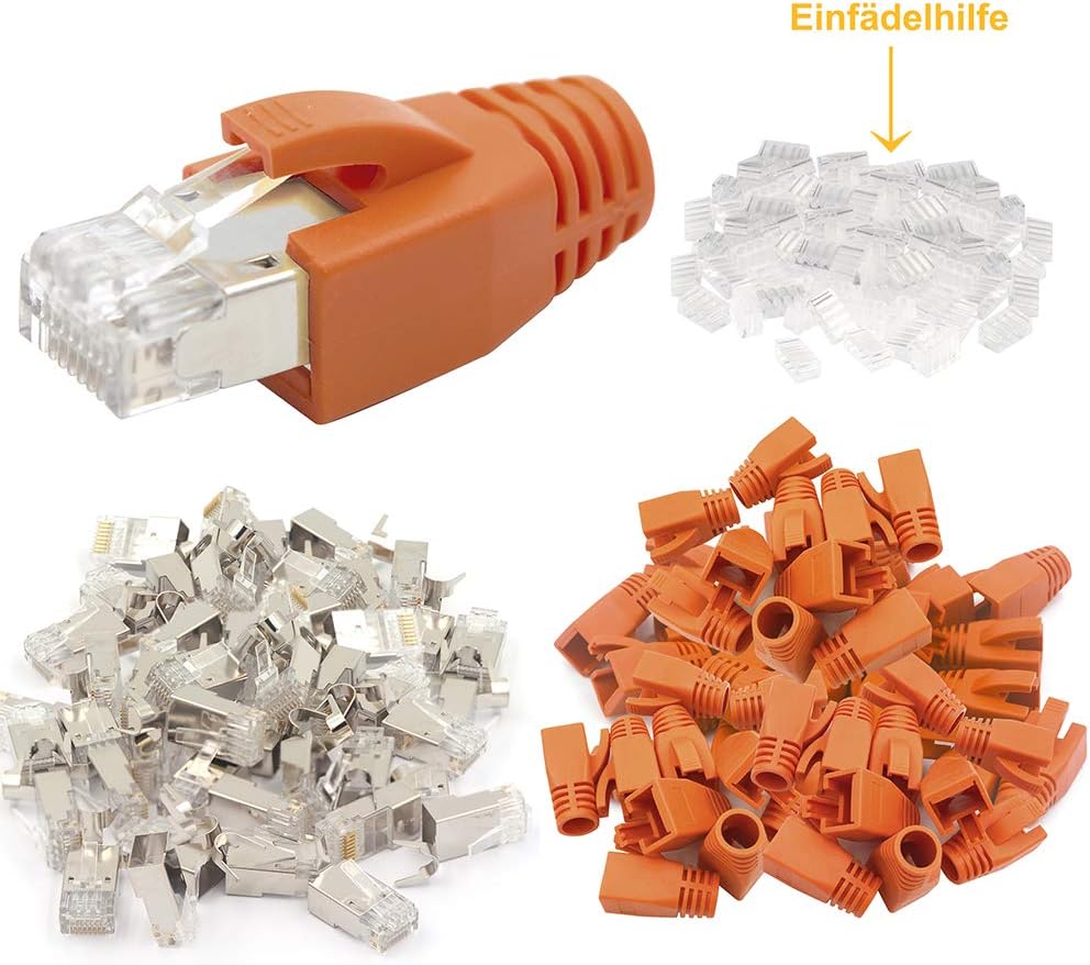 VCE RJ45 Stecker Cat7 Netzwerkstecker LAN Stecker Cat6A Amazon.de Elektronik