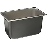 Winco 1/4 Size Pan, 6-Inch, Stainless Steel, Silver