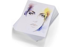 BONMIY Watercolor Paper Bulk, 11x14 inches, 25 Sheets (180gsm) Artist Paper - Watercolors, Mixed Media, Drawing and Art Journaling