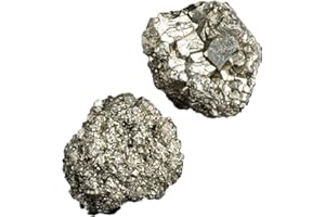 Apengshi Pyrite Raw Crystals 2PCS Natural Rough Rocks Healing Crystal and Stones DIY Raw Stones Meditation Fountain Garden Home Decor
