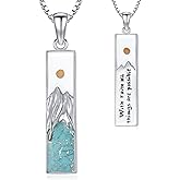 POTOPYY Mustard Seed Necklace for Women 925 Sterling Silver Mountain Necklace Faith Pendant Religious Christian Mustard Seed Jewelry Valentines Day Mothers Day Gifts for Women