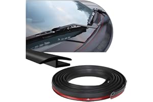 TSUGAMI Car Windshield Cowl Seal Strip, 1.7m/5.6FT H-Shape Front Rear Windshield Trim WeatherStripping, Automotive Window Doo