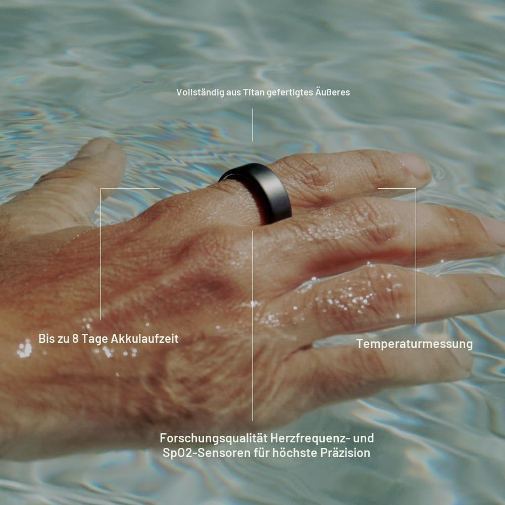 Oura Ring 4 - Gebürstetes Silber - Size 11 - Smart Ring | Measure First with Oura Ring 4 Sizing Kit | Sleep Tracking Wearable - Heart Rate - Fitness Tracker - Up to 8 Days Battery Life 5