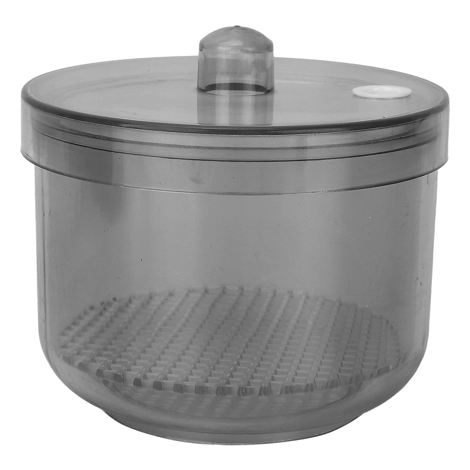 Portable Nail Art Cleaning Box, Dust-Proof Manicure Tools Storage Organizer with Sterilizer Function for Nail Accessories (Grey)