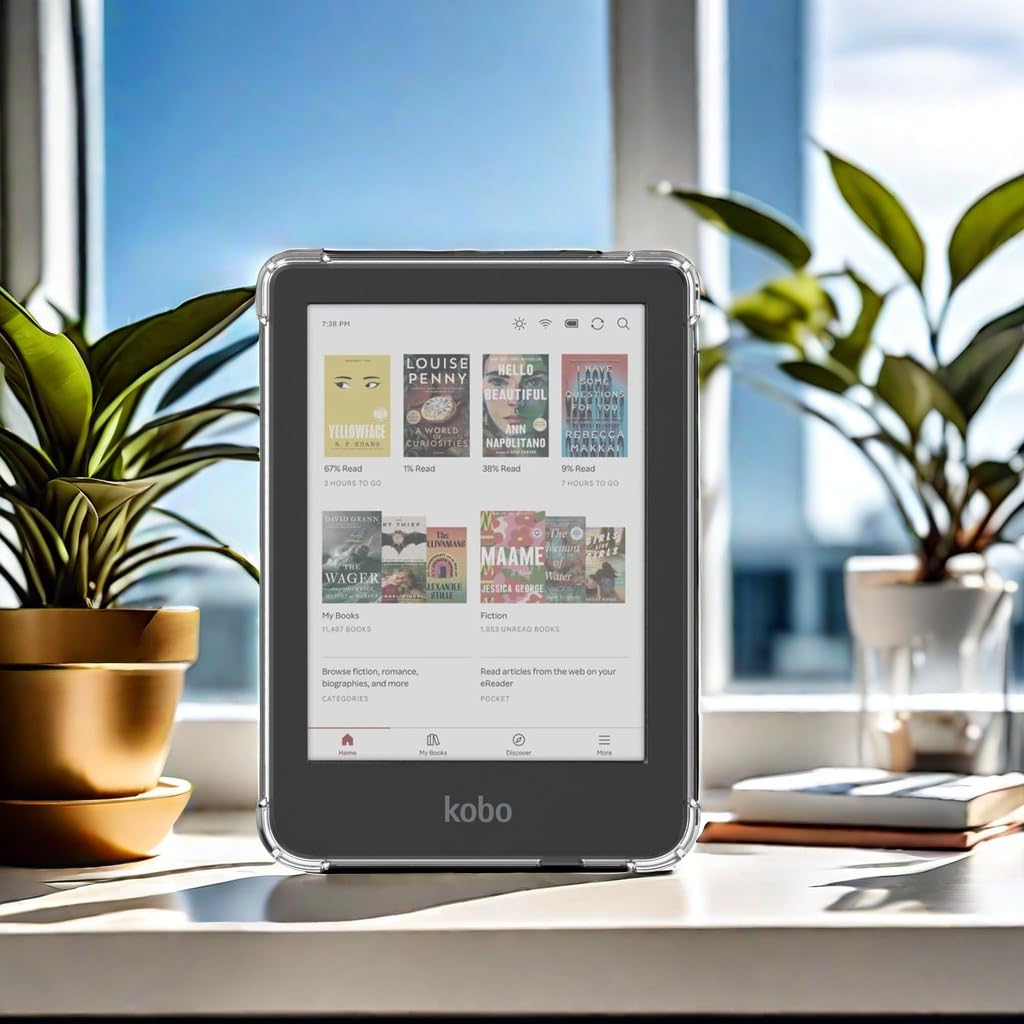 Zcooooool Case for Kobo Clara Colour/Clara BW/Kobo Clara 2E eReader 6 inch Reinforced Corners Cover/Libra Colour Case/Clara BW Case/Clara 2E Case, Transparent