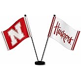 Nebraska Cornhuskers Desk and Table Top Flags