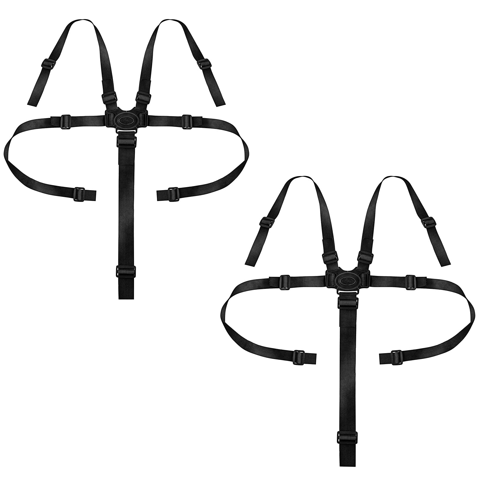 TONITTO 2 Packs Adjustable 5 Point Harness Straps for High Chair Baby Seat Belt Safety Strap Belt Buggy Strap for Stroller Highchair Pram