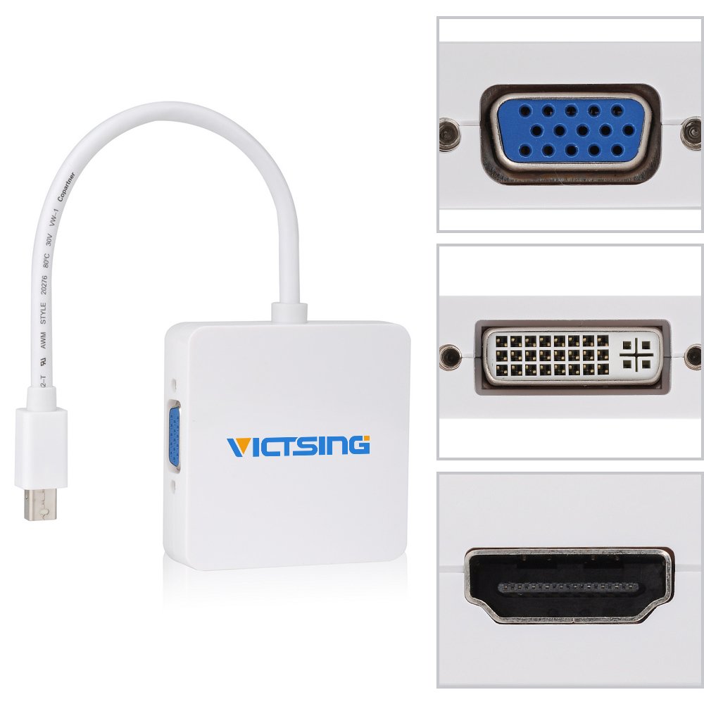Adattatore Display Port Thunderbolt a HDMI VGA DVI Victsing