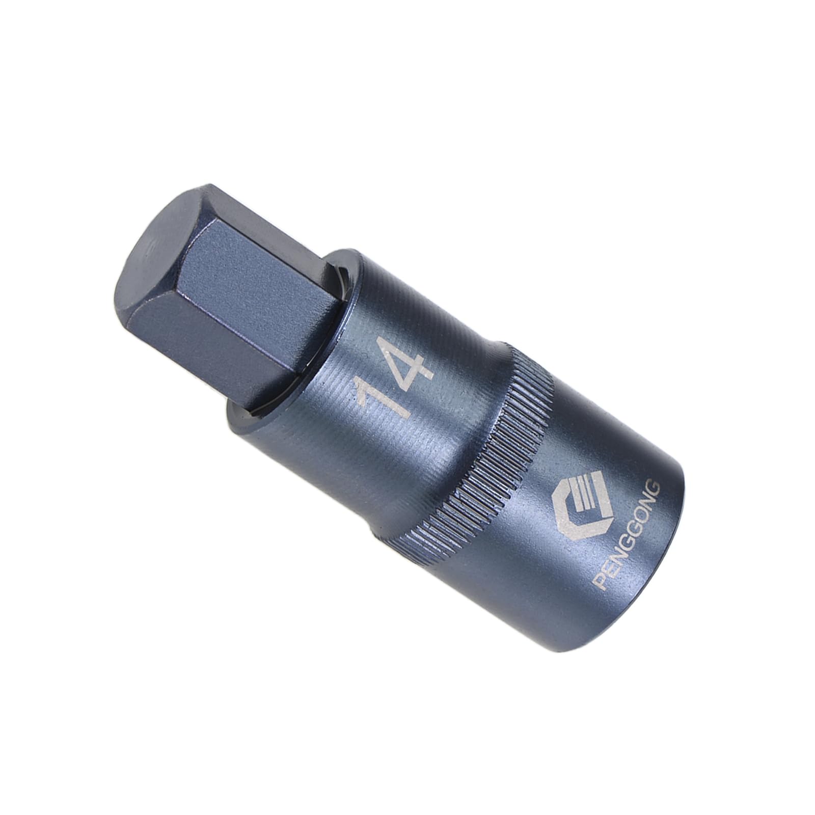 CoCud Hex Bit Socket, H14 Bit 1/2" Drive 2" Length, Star S2 Alloy Steel Cr-V Socket Blue - (Applications: for Fastener Application)