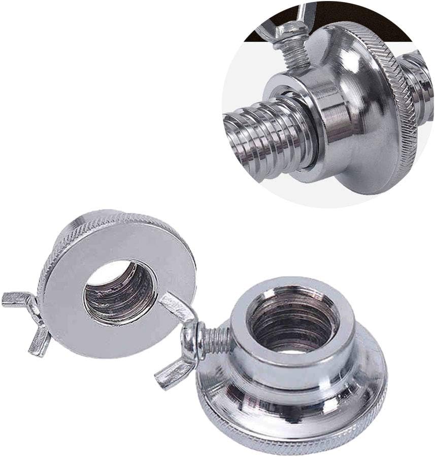 Votono 2pcs Iron Barbell SpinLock Collars 2.5cm Silver