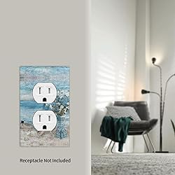 Daisy Flower Blue Beach Single Duplex Outlet Light
