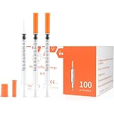 U-100 1/2ml 31ga 0.5cc 31G x 8 mm (5/16"), 100Pack | Lab Disposable Dispensing Supplies