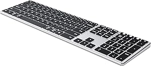 Backlit Bluetooth Keyboard, Jelly Comb Multi Device Ultra Slim Rechargeable Keyboard Wireless Illuminated Keyboard Switch to 3 Devices for iPad, iPhone, iOS, Mac OS, Windows, Android K62B-3 (Silver)