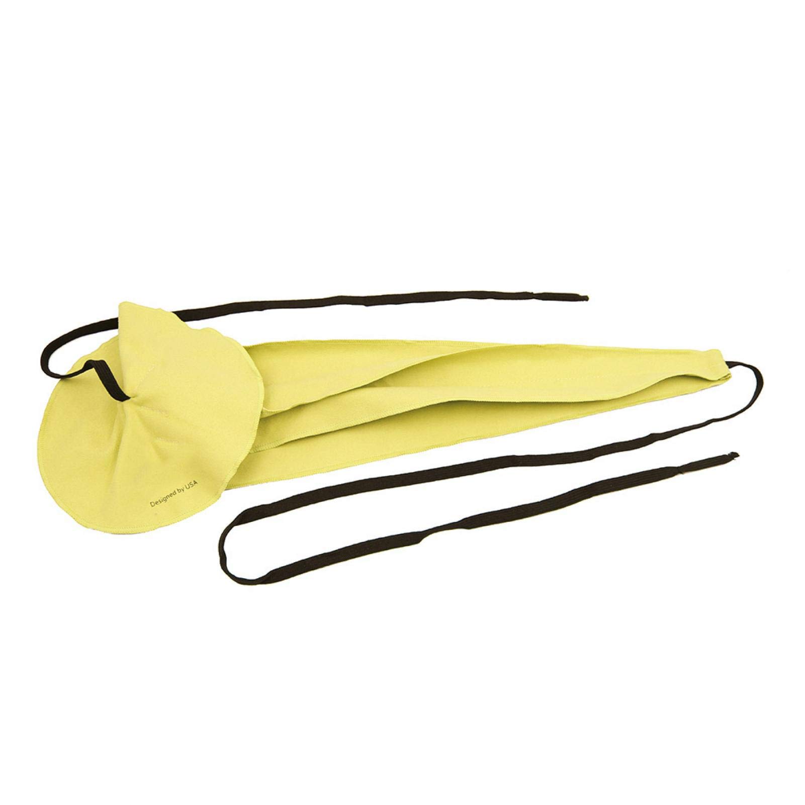 Sax Cleaning Cloth Ultrafine Fiber Material Saxophone Cleaner Cloth Pull Through for Sax Inside Tube(Yellow)