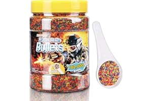 TOOSPESY Water Balls Beads Refill Ammo 7-8mm 180000 Pcs Gel Balls with Measuring Spoon Water Balls Ammo Compatible with Gel Balls Blaster Guns for Age 14+