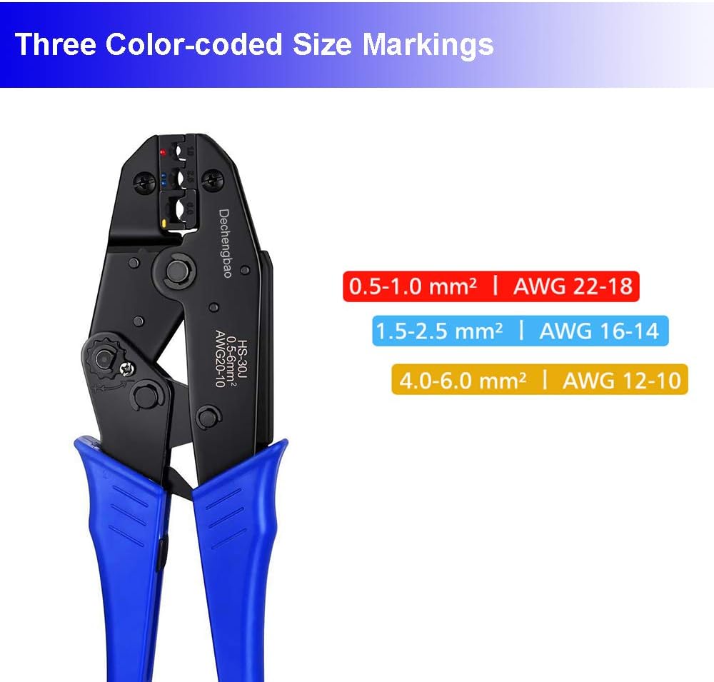 Insulated Wire Terminal Crimping Tool Kit, 0.5-6mm² Ratchet Crimping Plier - Image 5