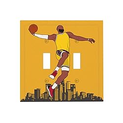 Xuejiaku Light Switch Cover Cartoon Basketball