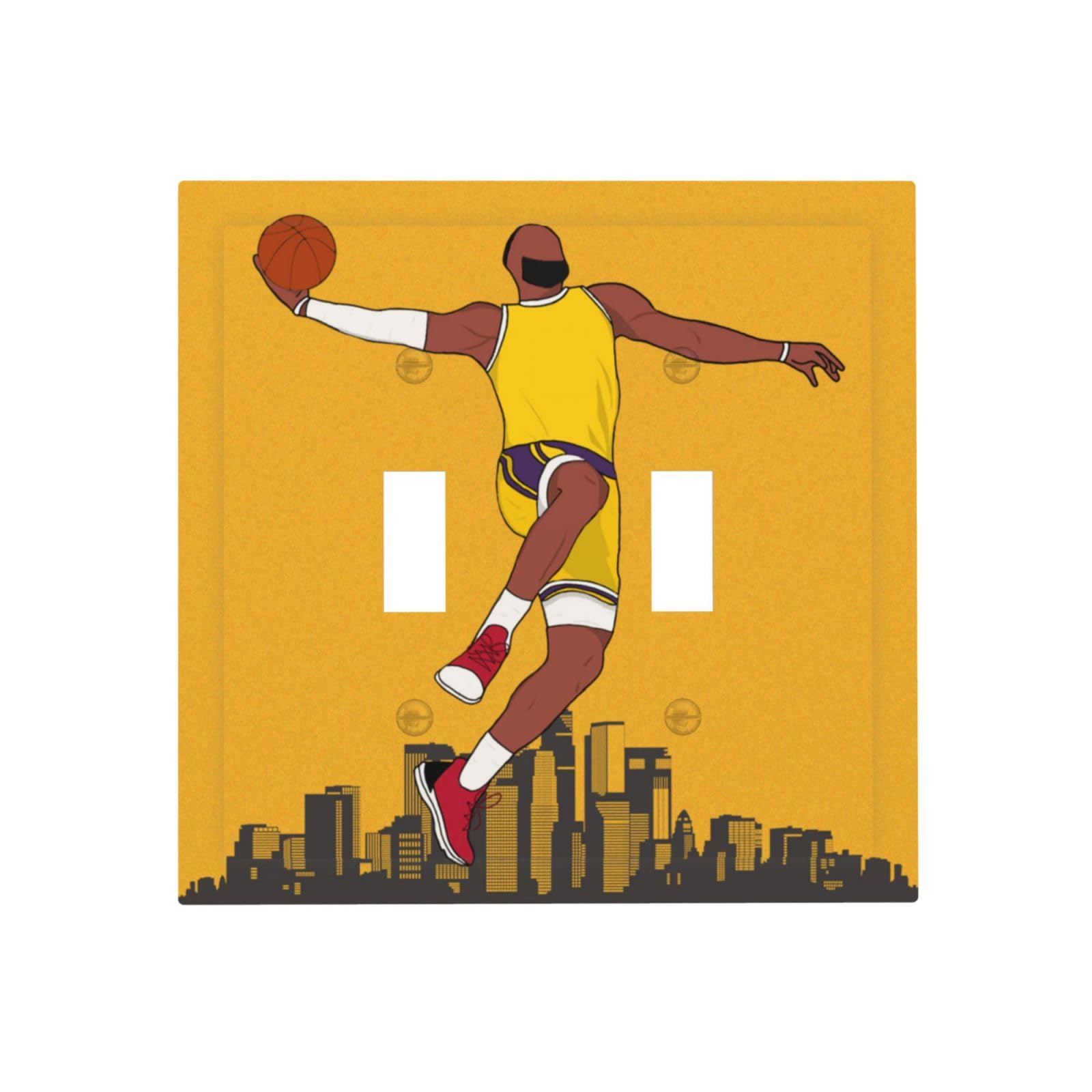 Xuejiaku Light Switch Cover Cartoon Basketball