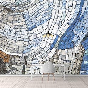 Wall Mural Realistic Rock Colorful Bricks Removable Self-Adhesive Large Wallpaper - 66x96 inches