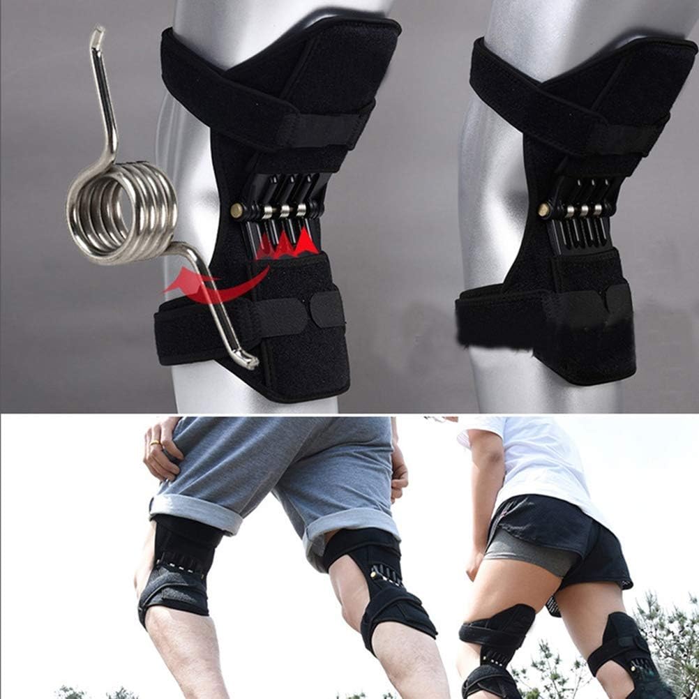 KIYOUMI 1 Pair Sport Spring Knee Joint Protection Boosters,Knee Pads Booster Knee Patella Strap, Mountaineering Deep Care Joint Support Knee Pads
