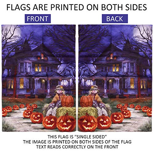 CandyHome 2 Pack Halloween Garden Flags 12 x 18 Inches Double Sided Happy Halloween Flag, Decorative Pumpkin House Yard Flags - Thumbnail 3