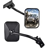 Nifeida Upgraded Mirrors Doors Off Compatible with Wrangler, Anti-Shake Side Rearview Mirror Easy-Install Quick Release Rectangular Mirrors fit for Wrangler TJ JK JKU 1996-2018, 2 Pack