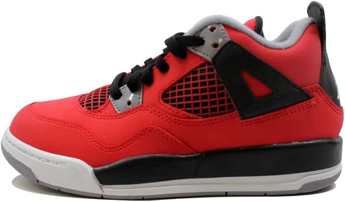 Amazon.com | Nike Pre-School Air Jordan IV 4 Retro Fire Red/White-Black-Cement Grey 308499-603 