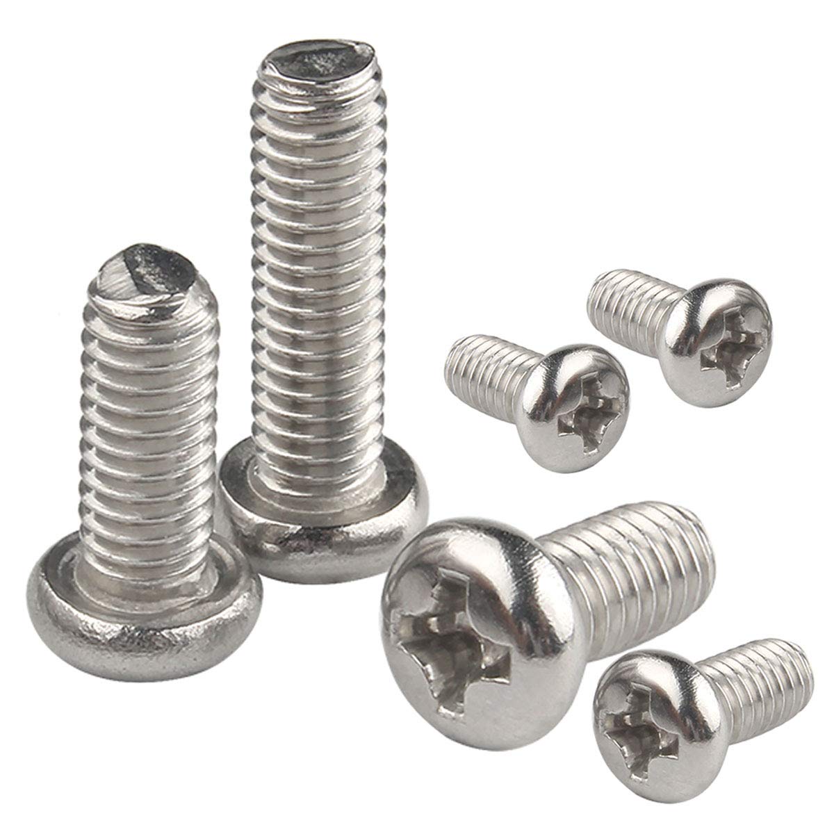 YOFASEN M8 Machine Screw, 304 Stainless Steel is Hard and Stable, Not Easy to Slip Off,M8*25Mm/10Pcs