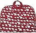 Elephant Print Garment Bag Travel Luggage Alabama Roll Tide Bama (Burgundy Red)