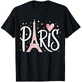 Eiffel Tower Paris Girls Guys Travel Holiday France Souvenir T-Shirt