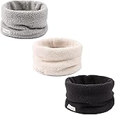 Zsedrut Fleece Warm Kids Scarf Thick Velvet Boys Girls Round Scarves Toddler Kids Winter Neck Warmer