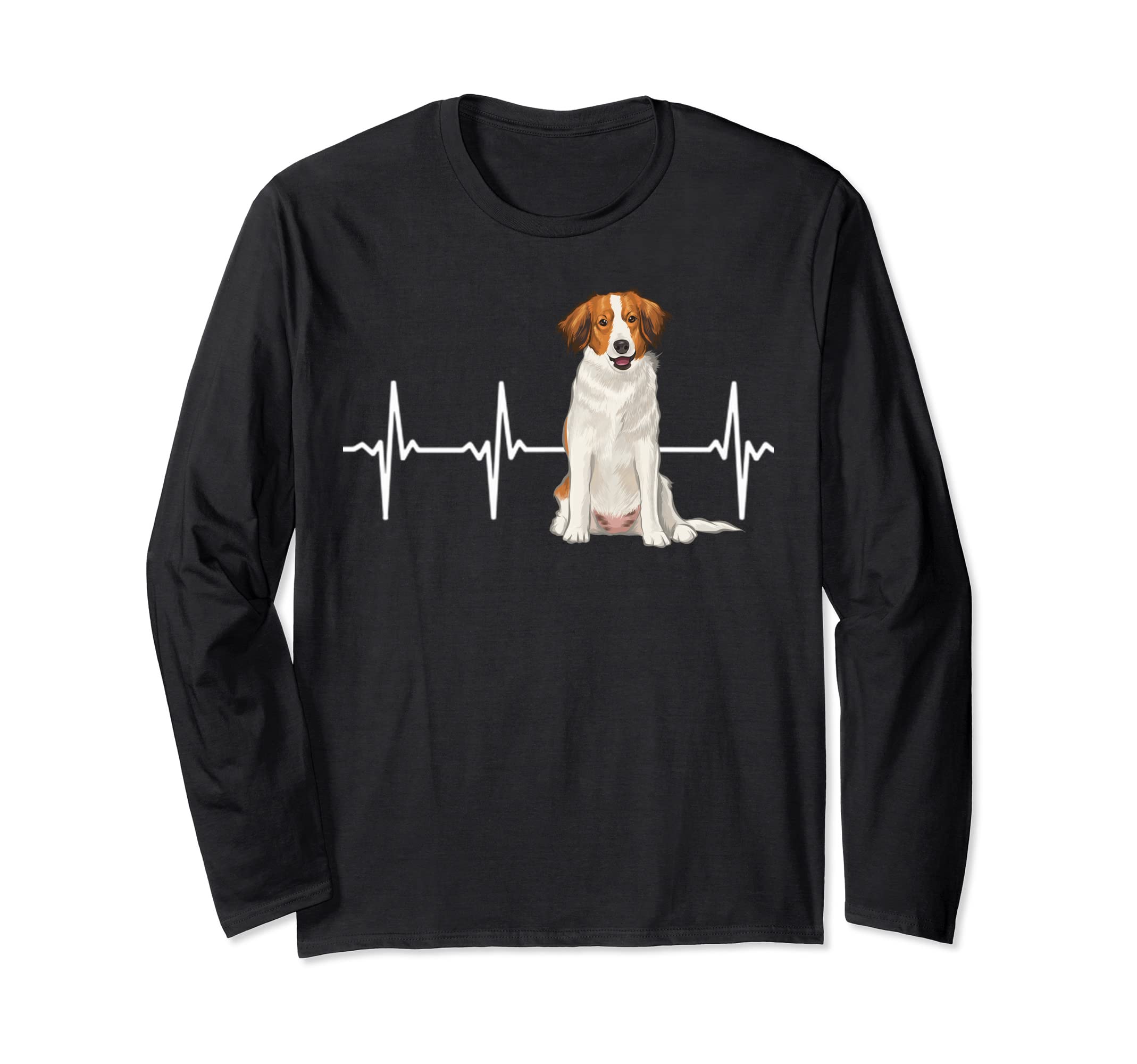 Nederlandse Kooikerhondje Heartbeat Dog Lover Long Sleeve T-Shirt