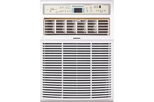 KEYSTONE KSTSW08A 8,000 Energy Star Slider Casement Wall Conditioner and Dehumidifier with 4-Way Air Direction Control, Window AC Unit for Small-Medium Sized Rooms up to 350 Sq. Ft, 8000 BTU, White