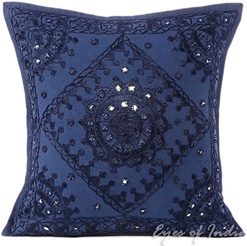 crafts creation 10 Pc Lot Square Home Decor Cushion Cover, Indian Pillow Cover, Handmade Pillow Cover 16 X 16 Inch (Silk)