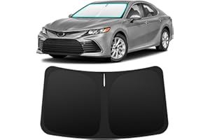 INSAUTO Custom Fit Windshield Sun Shade Accessories for Toyota Camry 2018-2024, Foldable Front Window Sunshade, UV & Heat Reflector, Keeps Interior Cool, Includes Storage Bag