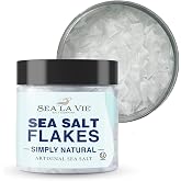 Sea La Vie Salt Flakes, 3.5 Ounces, Pack of 1, Kosher Handcrafted Gourmet Artisinal Finishing Salt Flakes from the Mediterranean Sea (Natural)