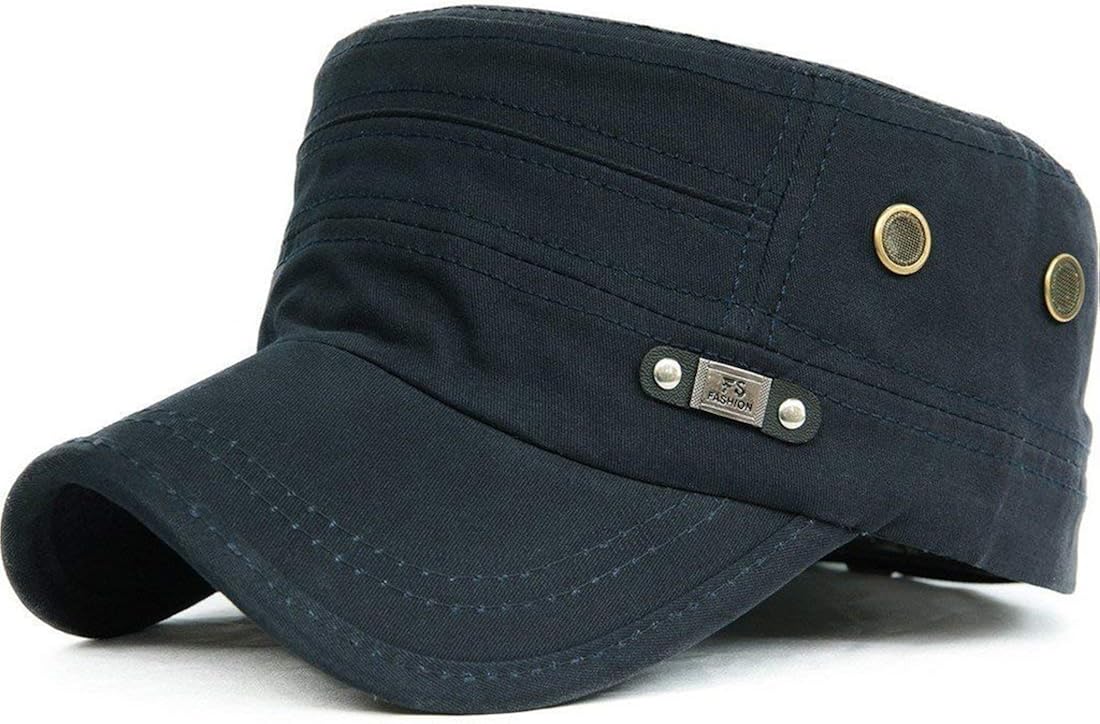 Unisex Army Military Flat Cap Vintage Jungen Cotton Kappe Herren Männer